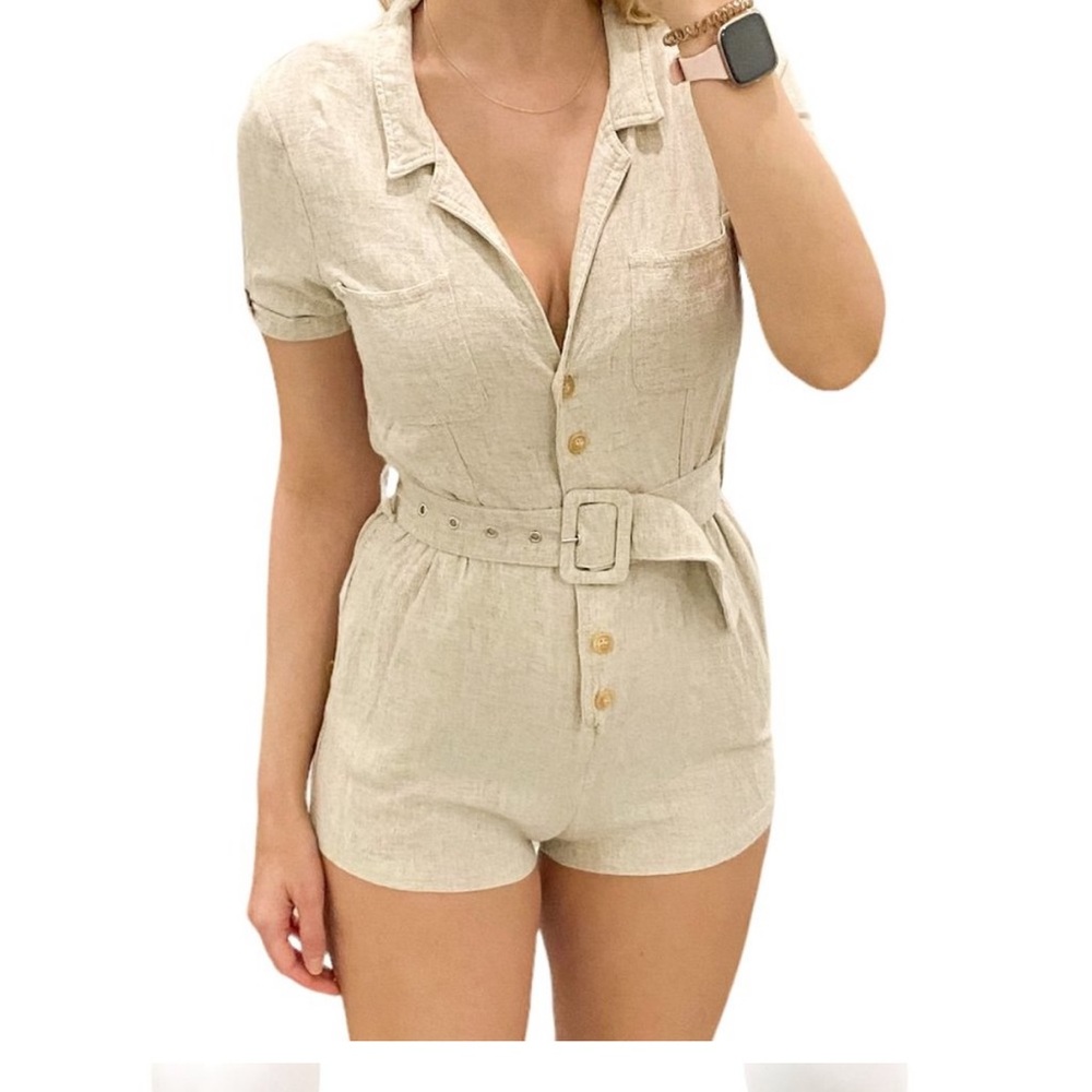 Skylar + Madison linen romper